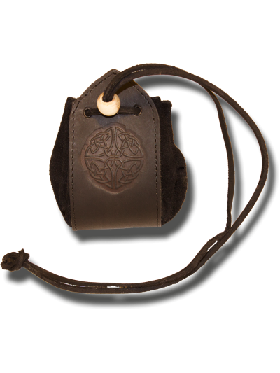 Trollfelsen Lederbeutel Keltischer Knoten III schwarz